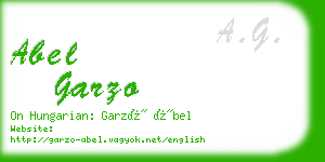 abel garzo business card